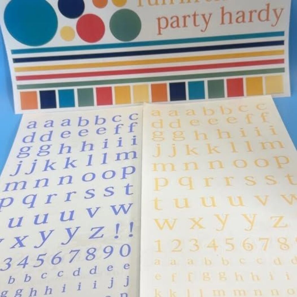 Vintage Alphabet Number Stickers Decorative Strip